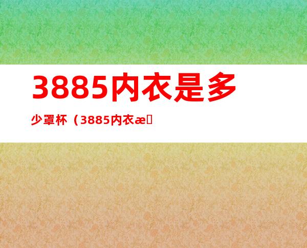38/85内衣是多少罩杯(38/85内衣是多少罩杯和36 d哪个大)