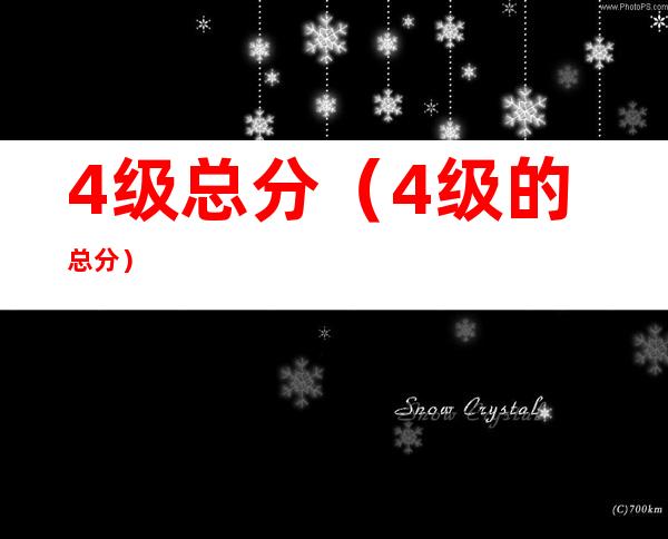4级总分(4级的总分)