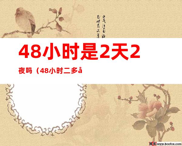 48小时是2天2夜吗(48小时二多少日)