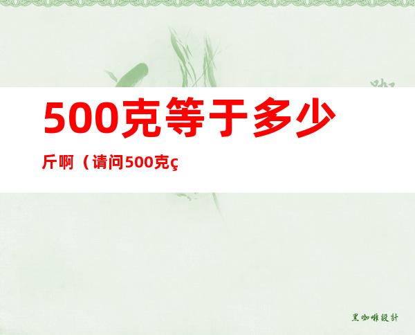 500克等于多少斤啊(请问500克等于多少斤?)