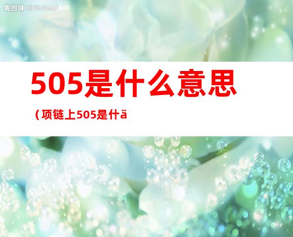 505是什么意思（项链上505是什么意思）