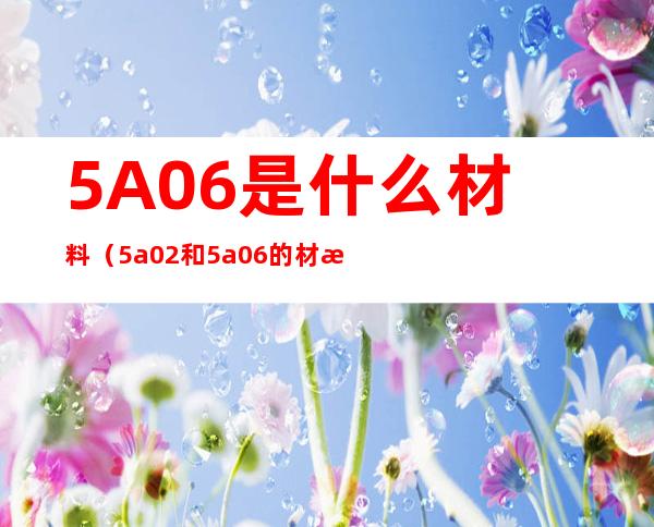 5A06是什么材料(5a02和5a06的材料性能区别)