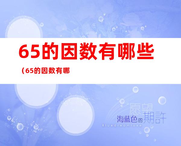 65的因数有哪些(65的因数有哪些并写出过程)