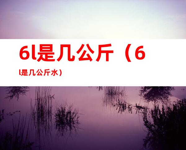6l是几公斤(6l是几公斤水)