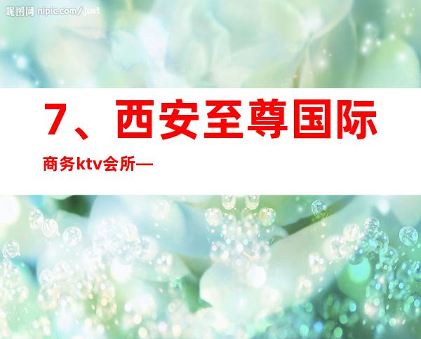 7、西安至尊国际商务ktv会所— 优惠价格 – 西安莲湖西大街商务KTV
