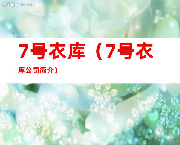 7号衣库(7号衣库公司简介)