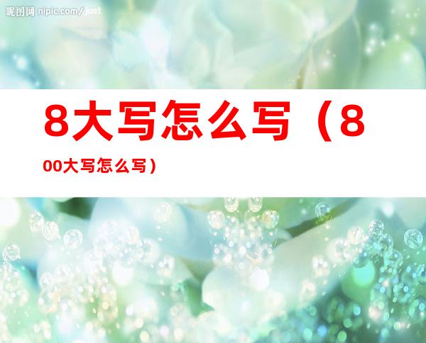 8大写怎么写(800大写怎么写)