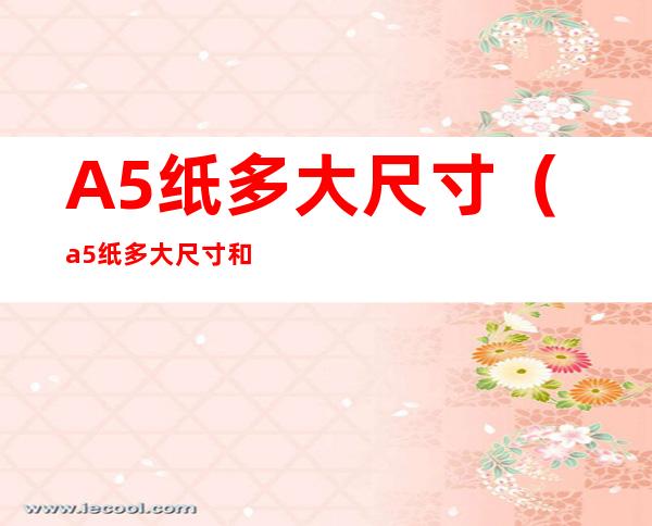 A5纸多大尺寸(a5纸多大尺寸和a4对比图片)