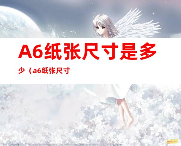 A6纸张尺寸是多少(a6纸张尺寸是多少英寸)