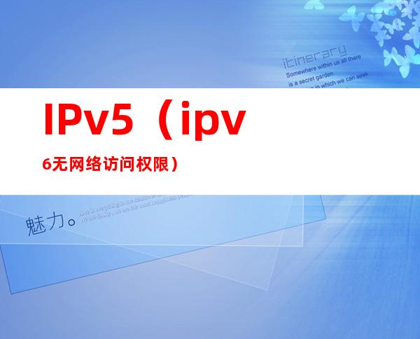 IPv5(ipv6无网络访问权限)