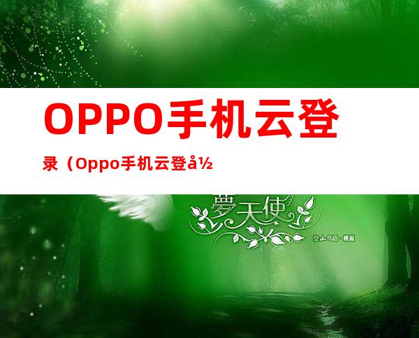 OPPO手机云登录(Oppo手机云登录)