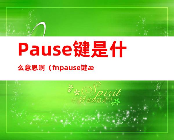 Pause键是什么意思啊（fn+pause键是什么意思啊）