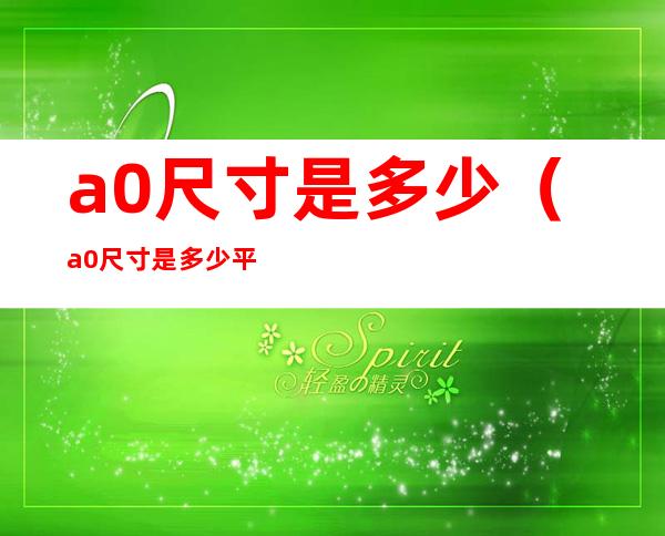 a0尺寸是多少(a0尺寸是多少平方米)