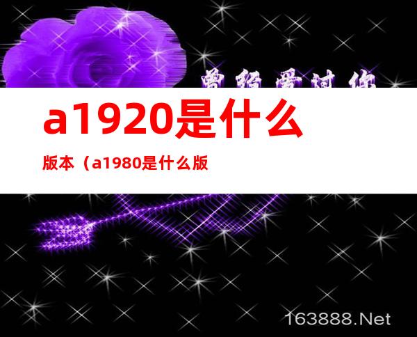 a1920是什么版本(a1980是什么版本)