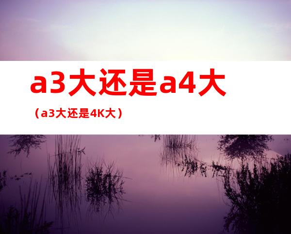 a3大还是a4大(a3大还是4K大)