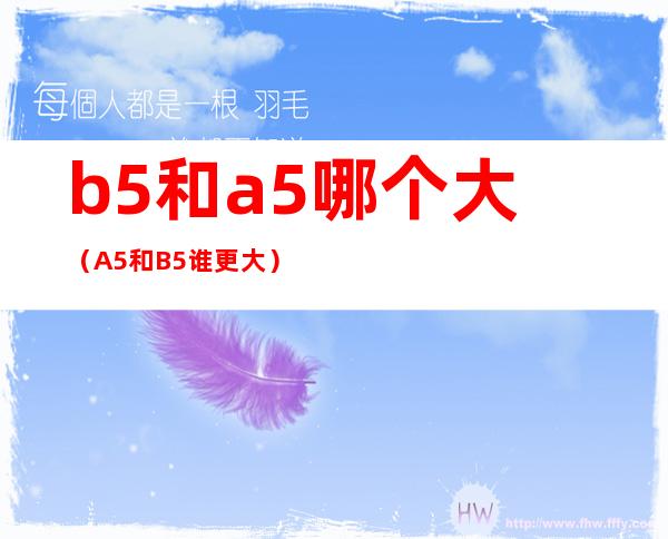 b5和a5哪个大(A5和B5谁更大)