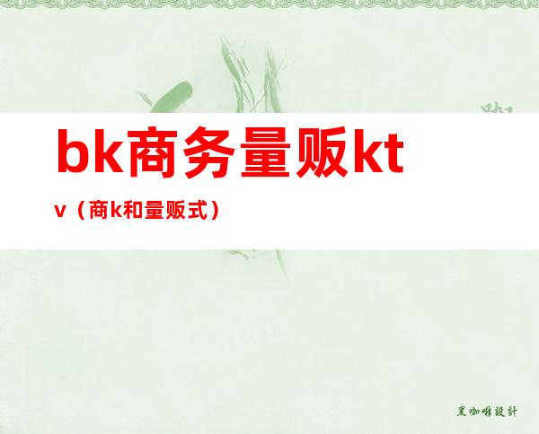 b&k商务量贩ktv(商k和量贩式)