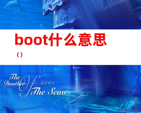 boot什么意思()