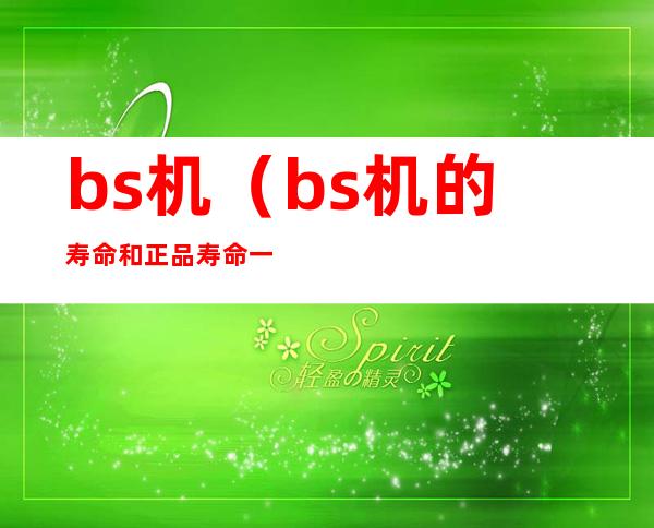 bs机（bs机的寿命和正品寿命一样吗）