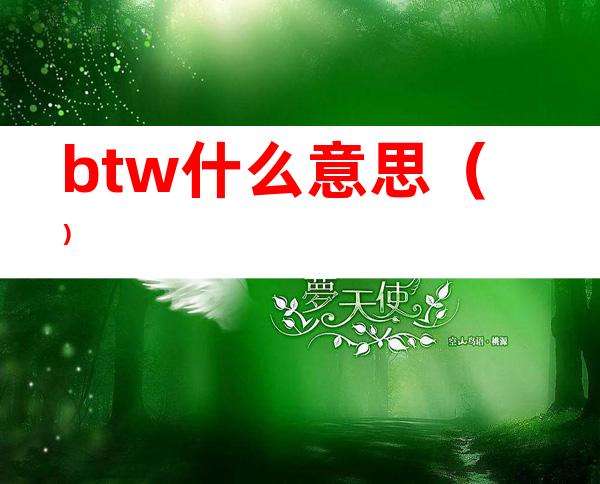 btw什么意思()