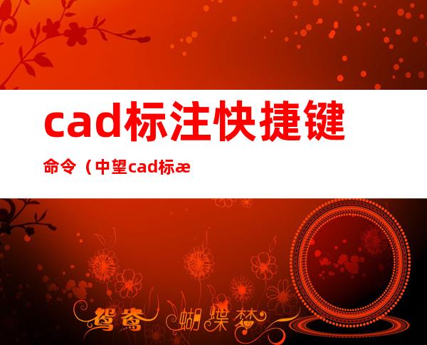 cad标注快捷键命令(中望cad标注快捷键命令)
