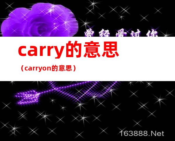 carry的意思(carry on的意思)