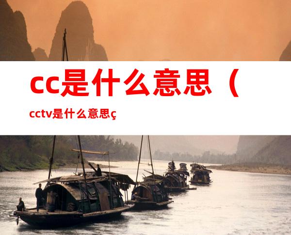 cc是什么意思(cctv是什么意思的缩写)