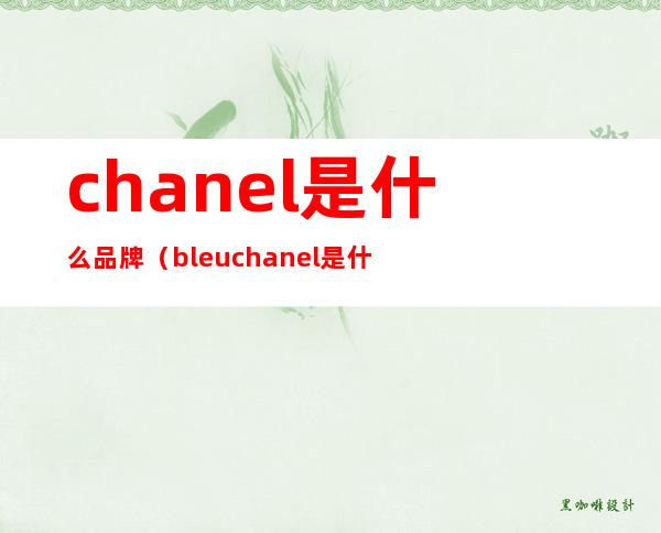 chanel是什么品牌(bleuchanel是什么品牌)