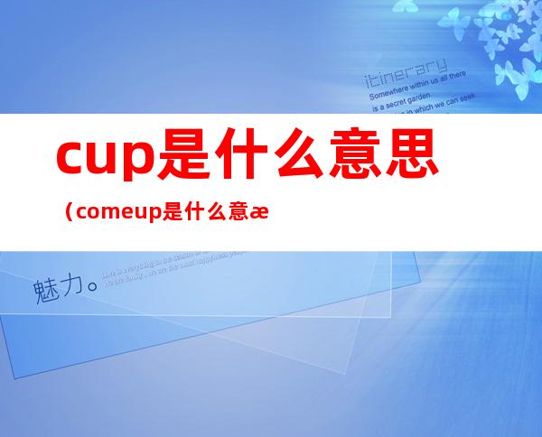 cup是什么意思(come up是什么意思)