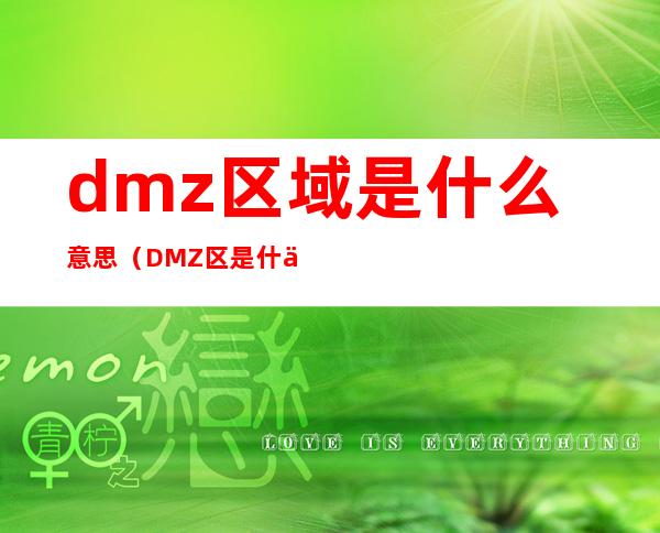 dmz区域是什么意思(DMZ区是什么意思)