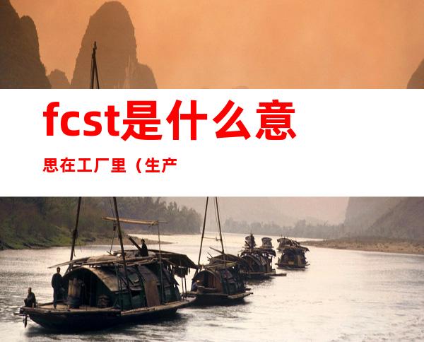 fcst是什么意思在工厂里（生产fcst是什么意思）