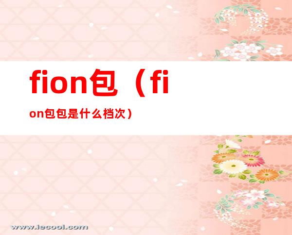 fion包（fion包包是什么档次）