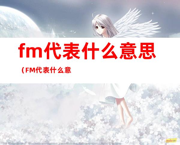 fm代表什么意思(FM代表什么意思男的姓和女的姓加在一起)