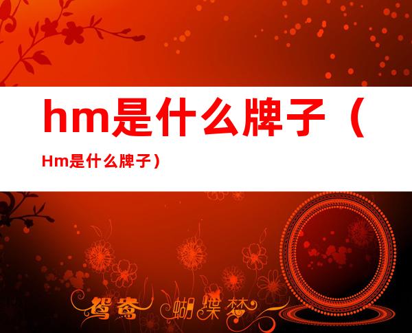 hm是什么牌子(Hm是什么牌子)