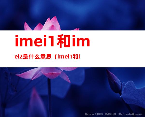 imei1和imei2是什么意思(imei1和imei2为什么不一样)