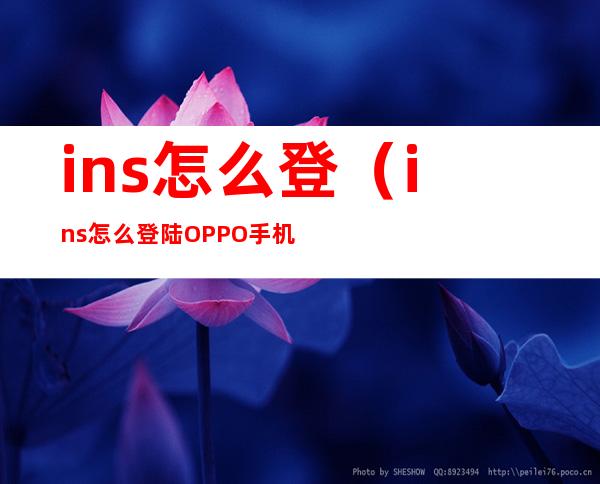 ins怎么登（ins怎么登陆OPPO手机）