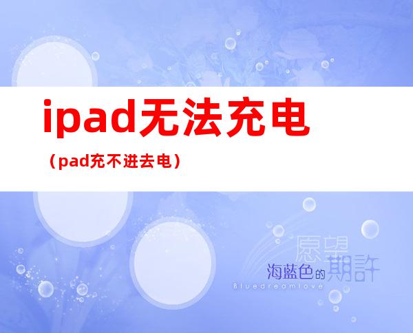 ipad无法充电(pad充不进去电)