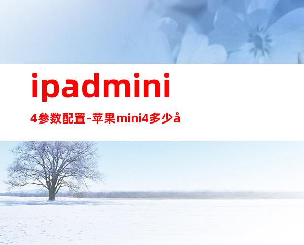 ipadmini4参数配置-苹果mini4多少帧