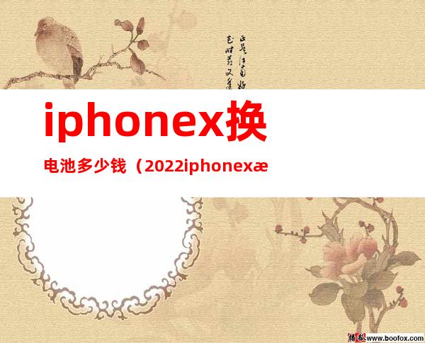 iphonex换电池多少钱(2022iphonex换电池多少钱)