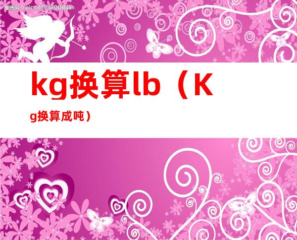 kg换算lb(Kg换算成吨)