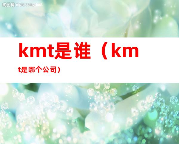 kmt是谁（kmt是哪个公司）