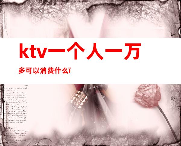 ktv一个人一万多可以消费什么(ktv一个人去消费多少)