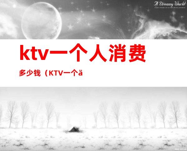 ktv一个人消费多少钱(KTV一个人多少钱)