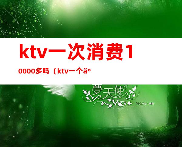 ktv一次消费10000多吗(ktv一个人消费5000多吗)
