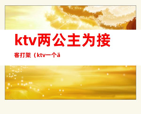 ktv两公主为接客打架(ktv一个人点两个公主)