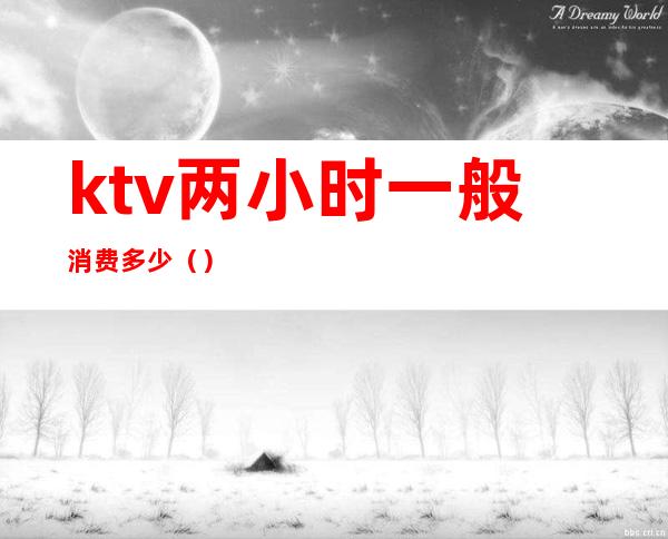 ktv两小时一般消费多少()