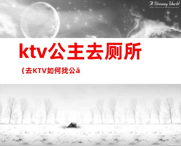 ktv公主去厕所(去KTV如何找公主)