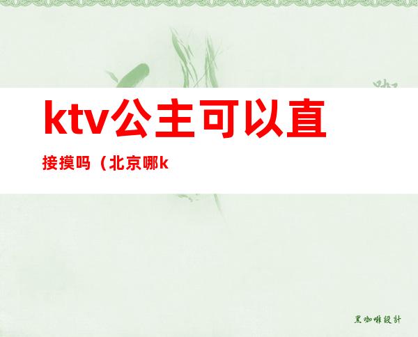 ktv公主可以直接摸吗(北京哪ktv可以直接干)