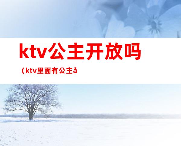 ktv公主开放吗(ktv里面有公主吗)