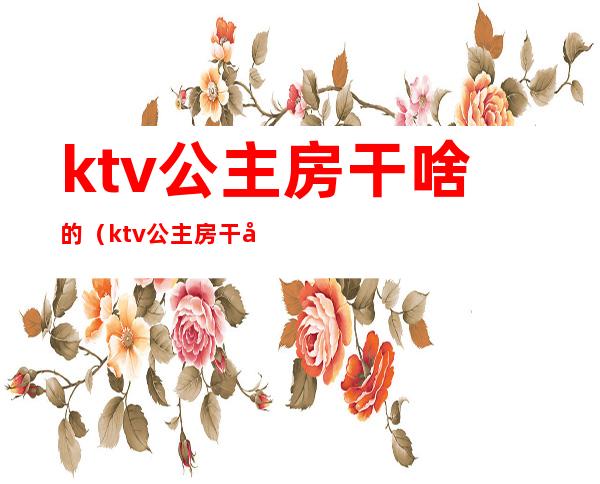 ktv公主房干啥的(ktv公主房干啥的啊)